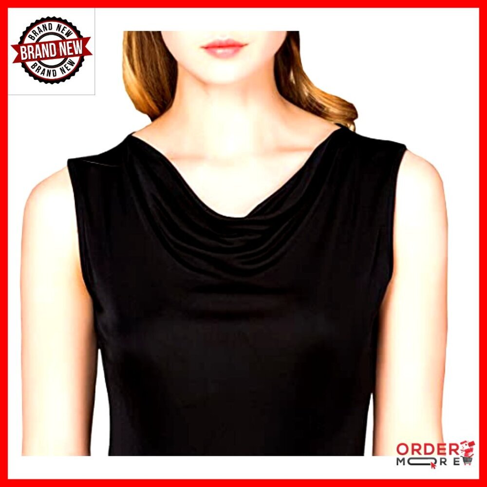Mulberry Silk Tank Top Cowl Neck Blouse Lightweight Wrinkle-Free - Picture 6 of 6